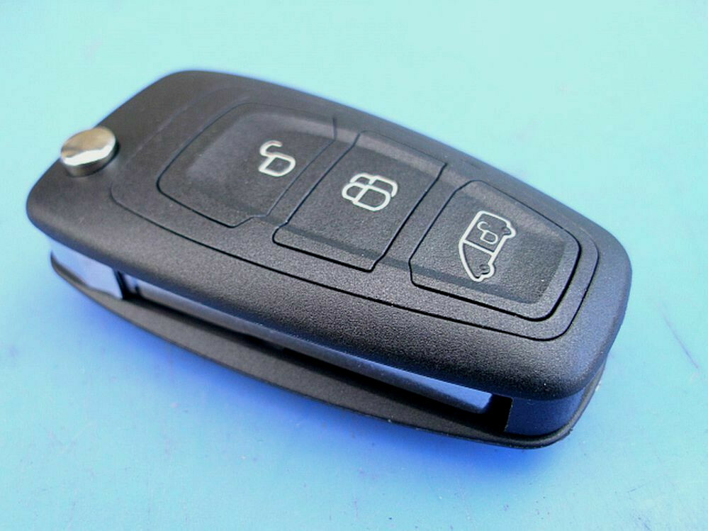 NEW FORD TRANSIT CUSTOM, TRANSIT & CONNECT REPLACEMENT 3 BUTTON KEY CASE/BLADE