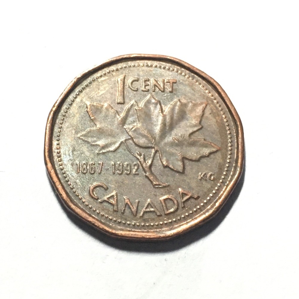 1992 CANADA ONE CENT COIN.