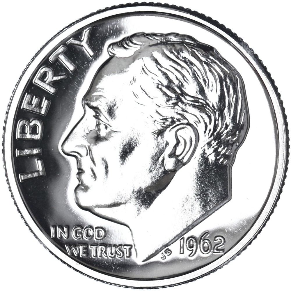1962 (P) Roosevelt Dime Gem Proof 90% Silver