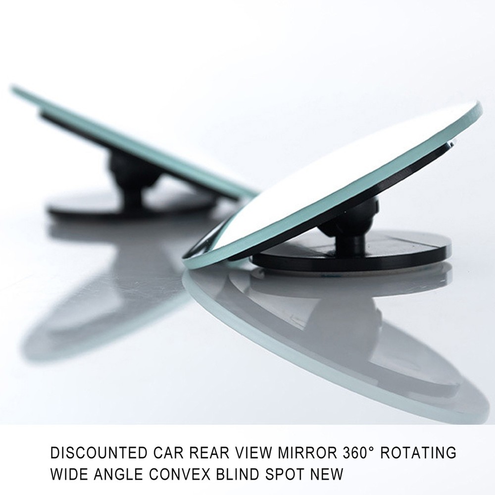 ICBEAMER 4 Pcs Fan-Type Blind Spot Mirrors, 2 Sets 360° Adjustable Wide Angle