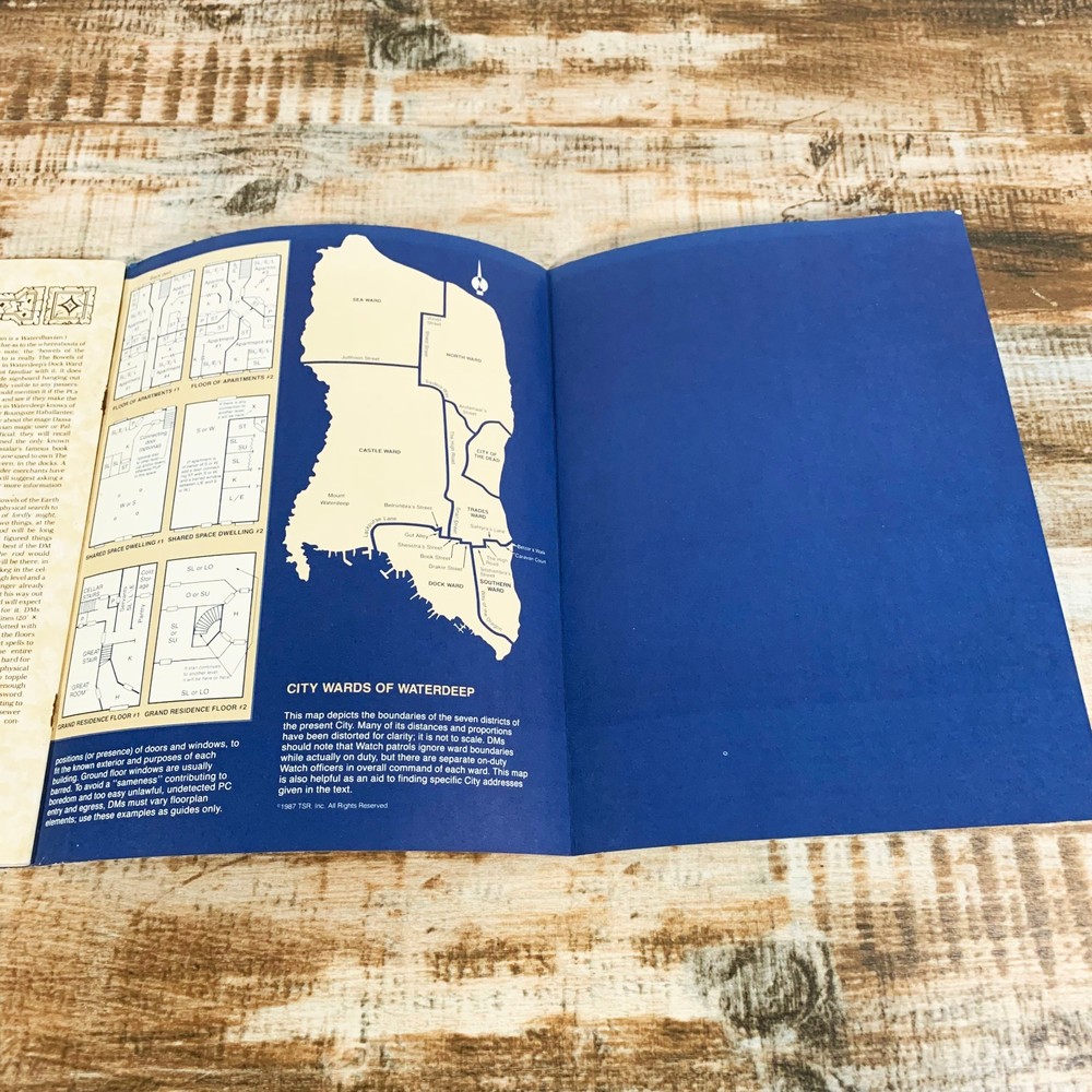 AD&D Adventure Module FR1 Waterdeep and the North WITH MAP - TSR 9213