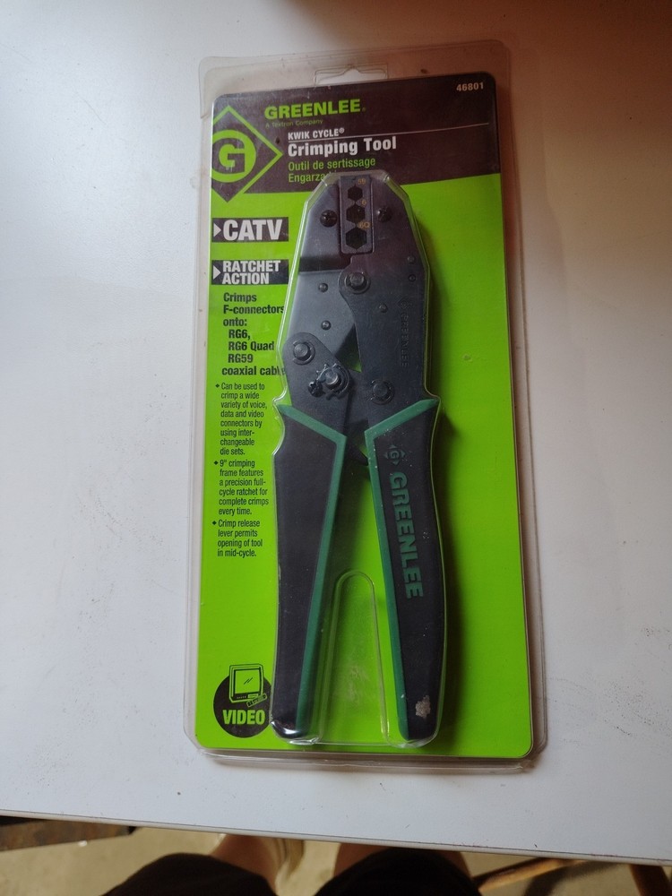 Greenlee Kwik Cycle Crimping Tool BNC/TNC 46800
