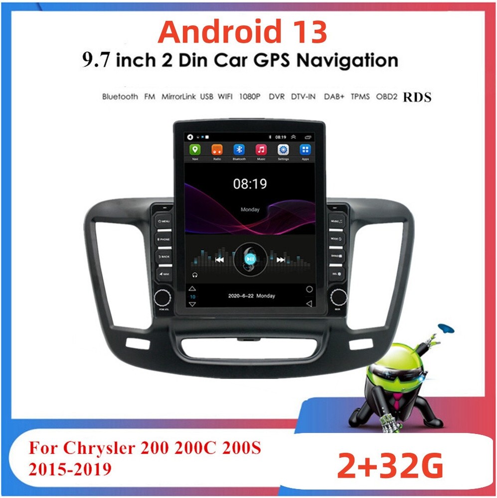 Fit For Chrysler 200 2015-2019 Android 13 Car MP5 Player Bluetooth Mirror Link