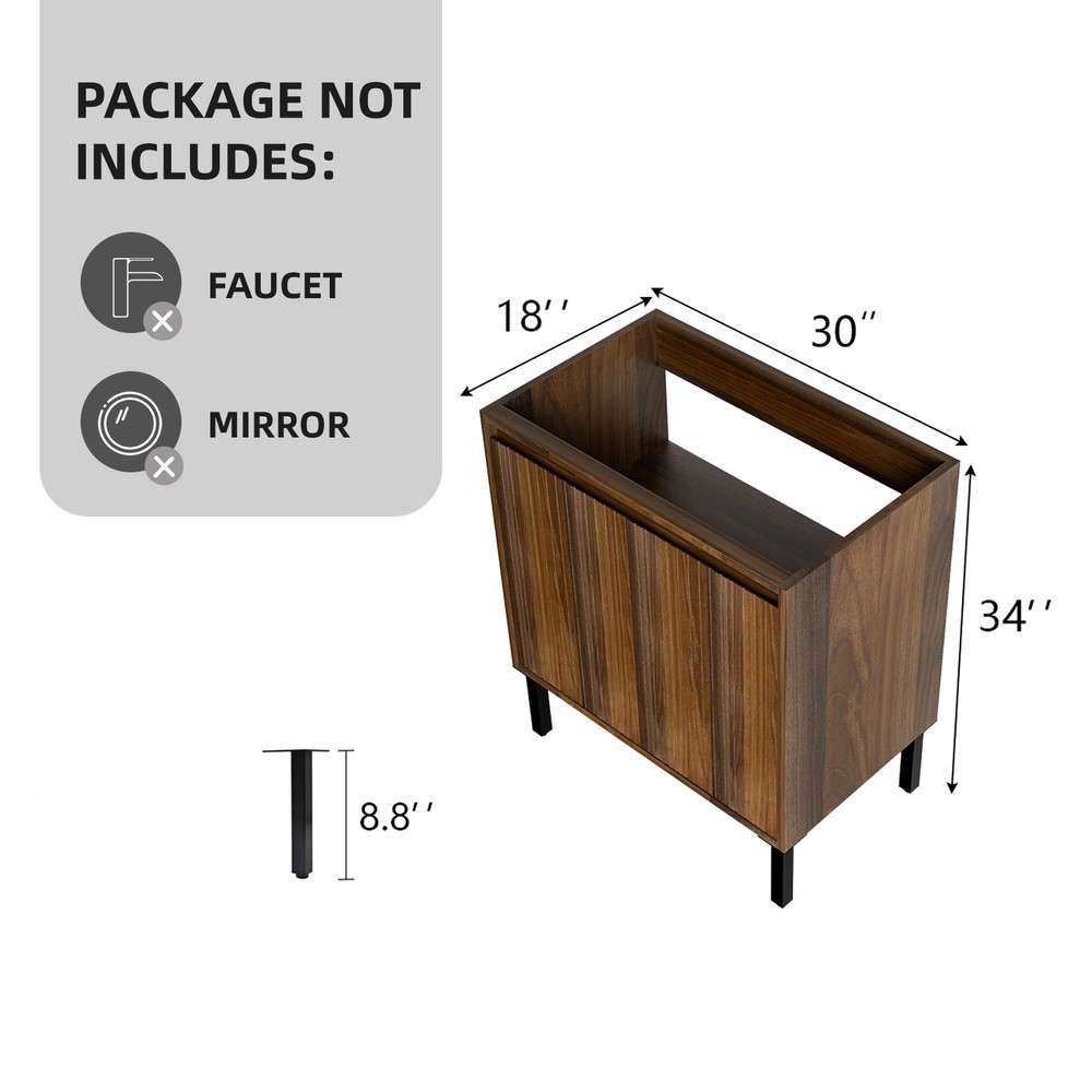 30 Inch Bathroom Vanity without Sink