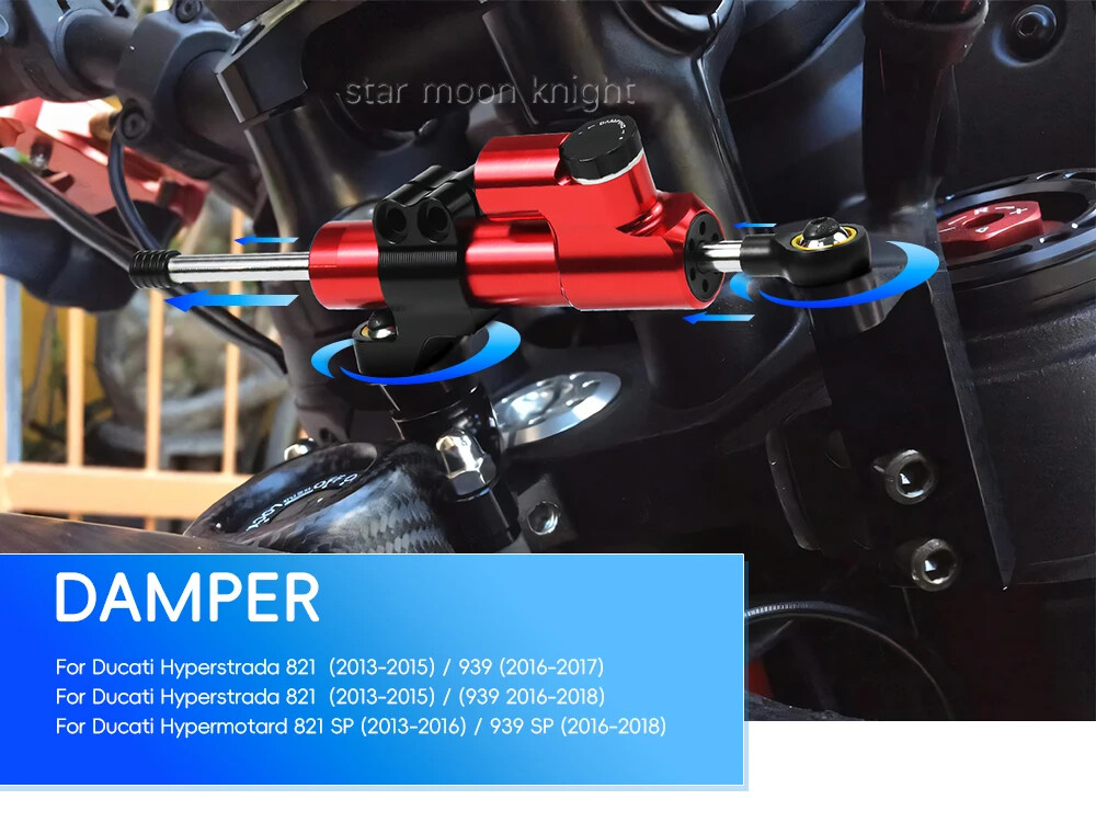 Motorcycle Steering Damper Stabilizer Bracket Kit For Ducati Hyperstrada 821 939