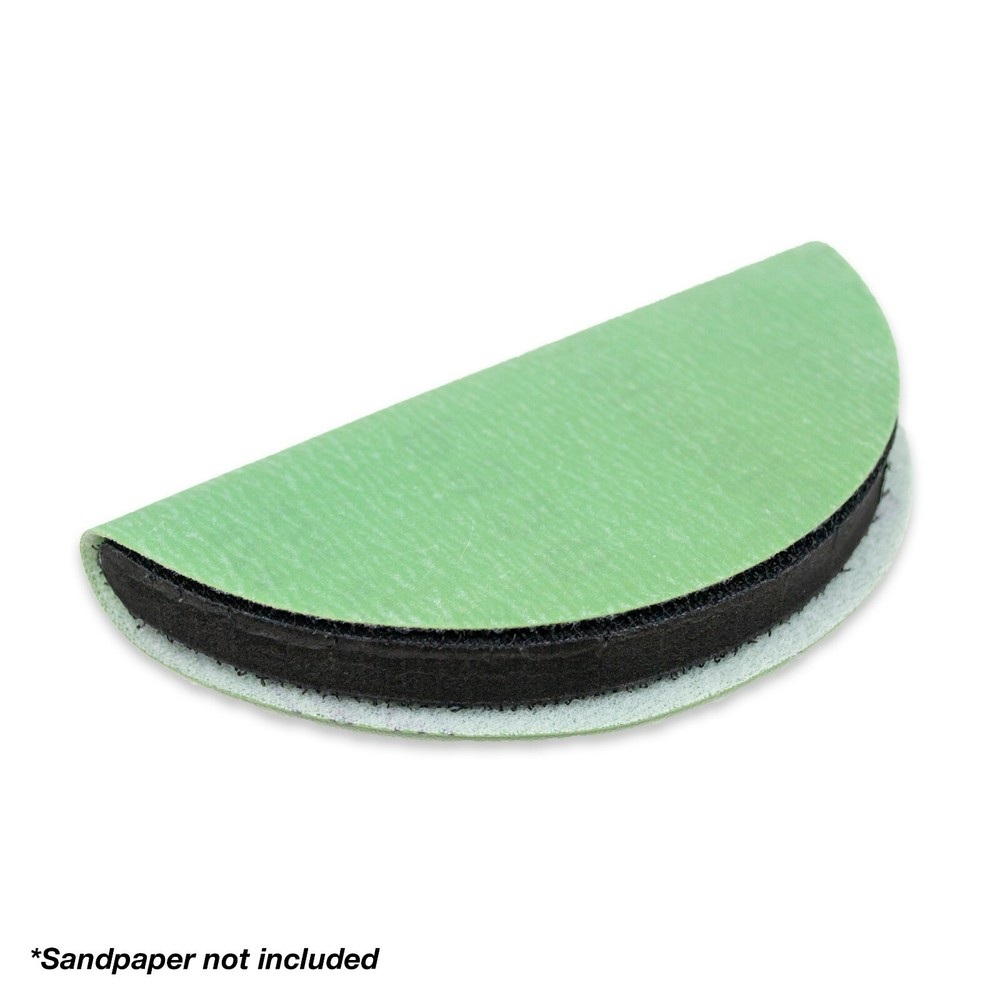 6" Half Moon Hand Sanding Pad - Hook and Loop (2 Pack)