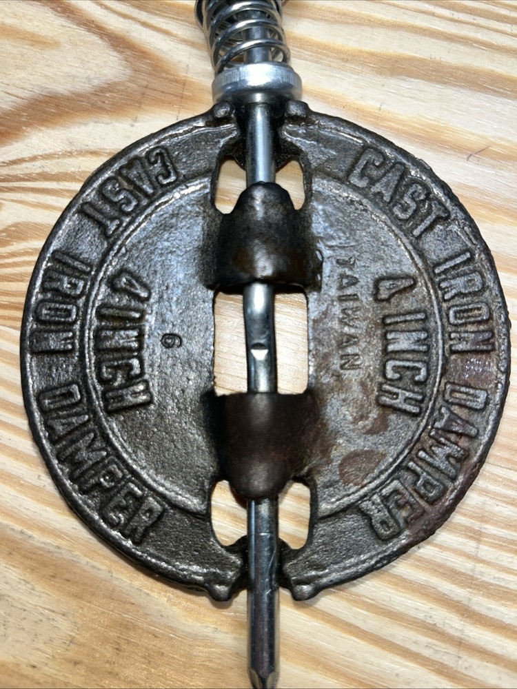 New 4 Inch Cast Iron Stove Pipe Damper It Does Have Slight Rust