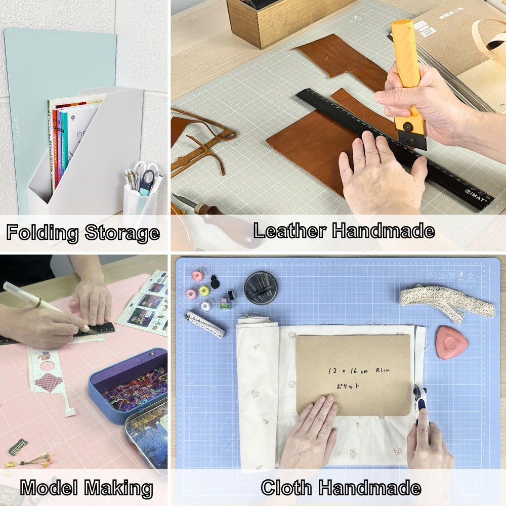 Flip Cutting Mat Note, A2 (Cm Version), 18"x24" (45x60 cm), Foldable, Suitabl...