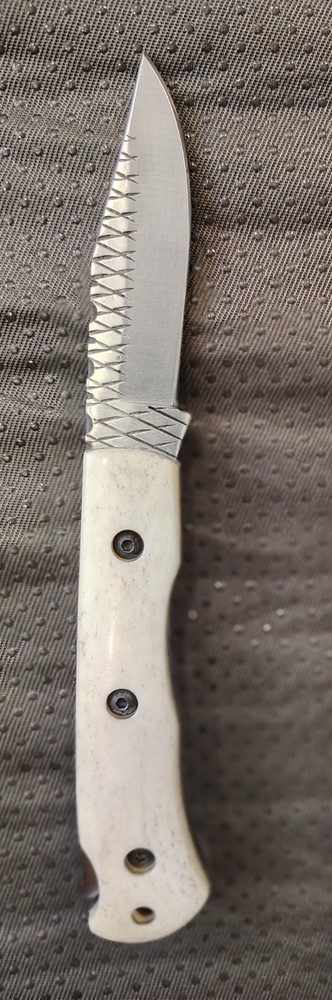 Handmade, Ground From A Rasp, Lock Back knife,Bone Handle,file worked,Unique ⚔️