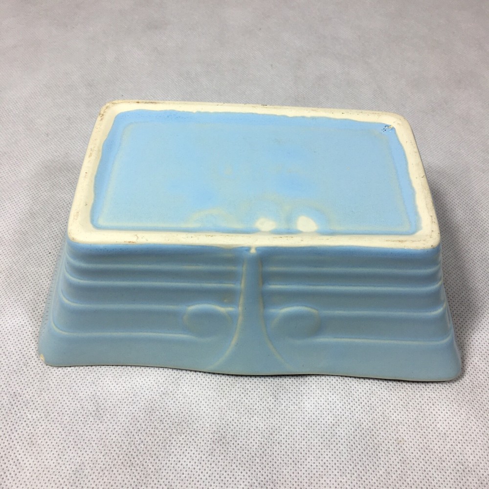 Ceramic Blue Rectangle Planter 8.25"