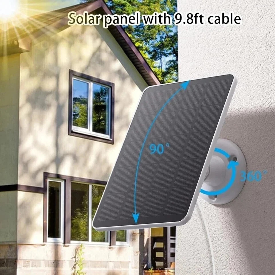Solar Panel Compatible with SimpliSafe Outdoor Security Camera, Waterproof 4W 5V
