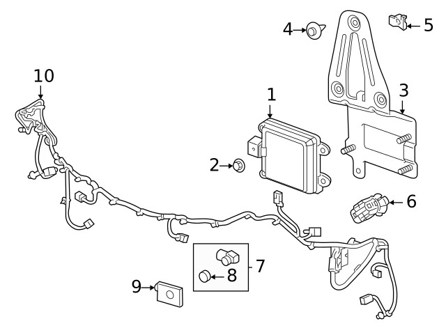Genuine GM Park Sensor Bracket 84913383
