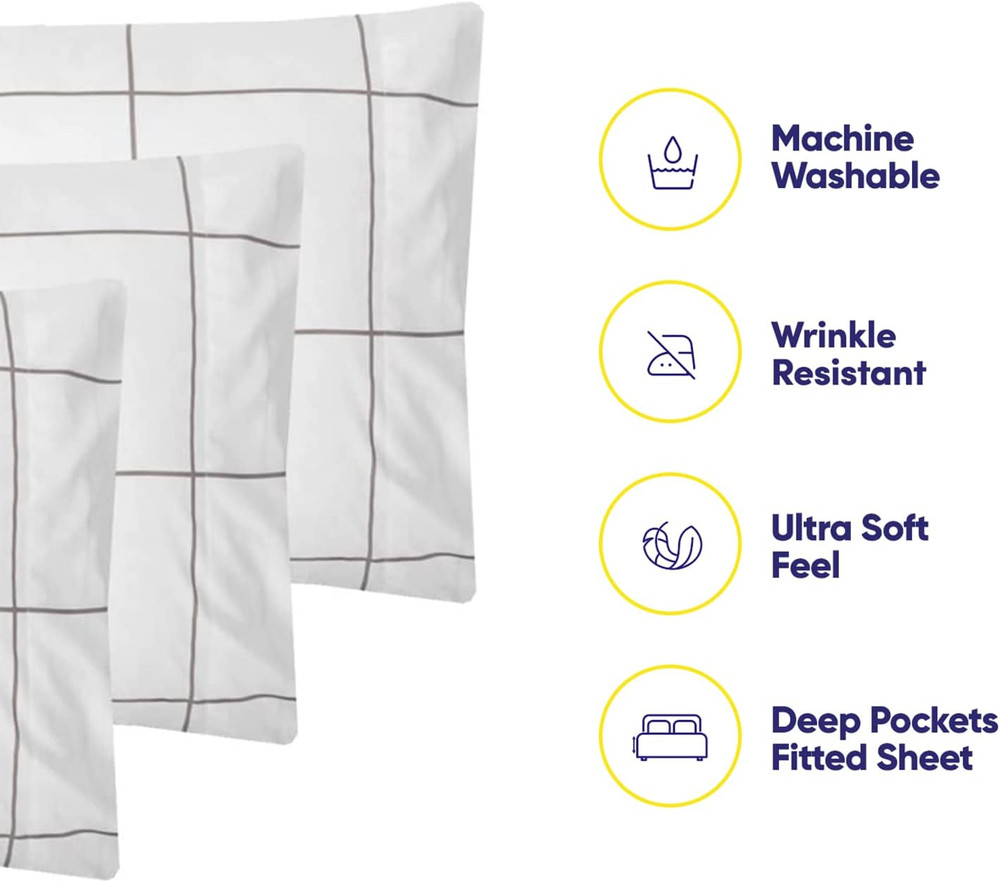 Full Size Bed Sheets - 6 Piece 1500 Supreme Collection Fine Brushed Microfiber D