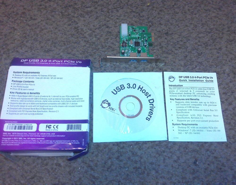 DP USB 3.0 4-PORT HOST ADAPTER - NEW