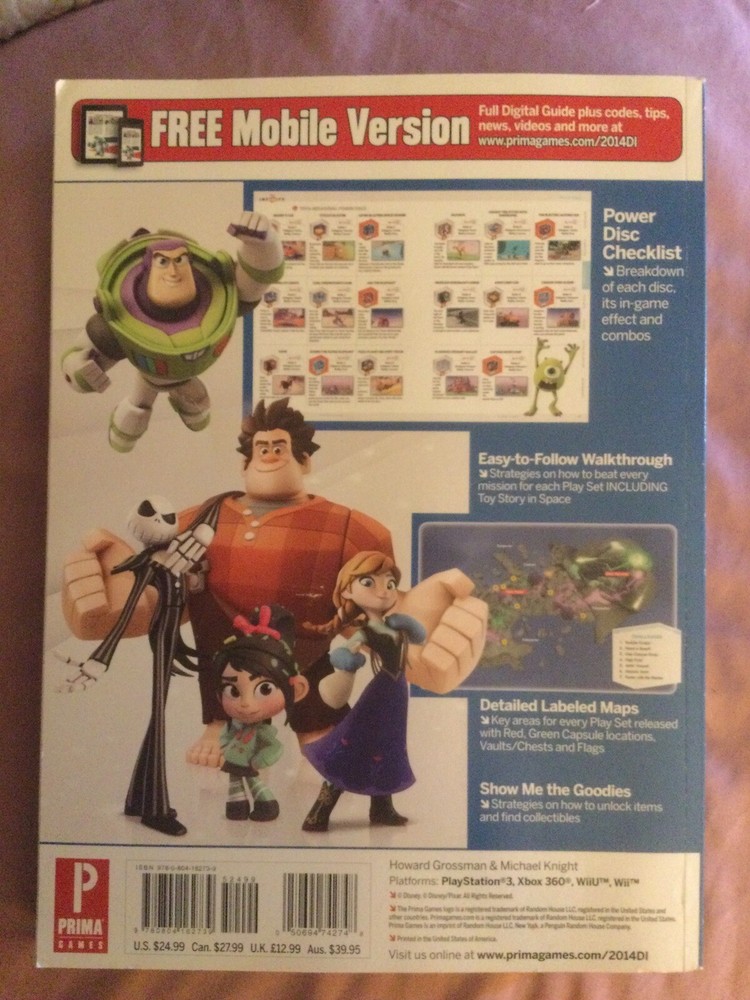 Wii Disney Infinity game with Prima 2014 Official Game Guide