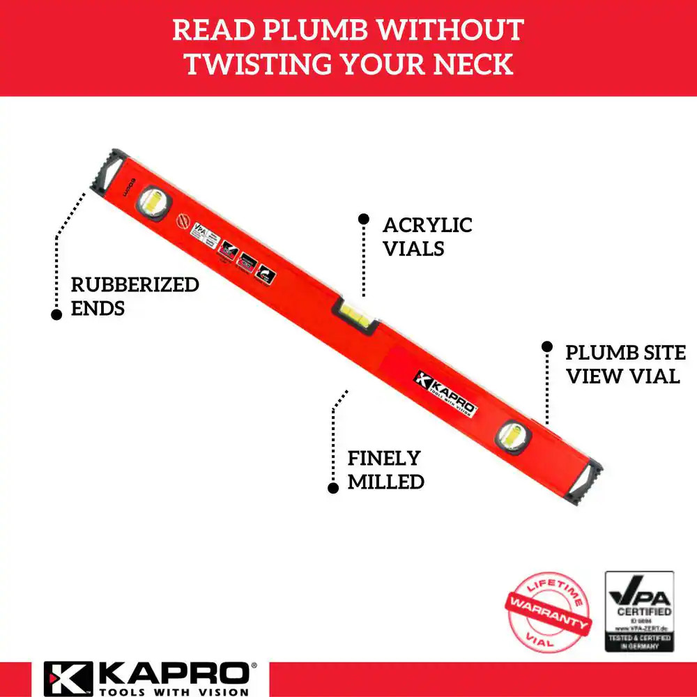 24 In. Aluminum Box Level with Plumb Site