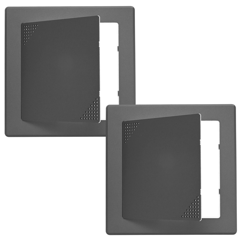 2-Pack Access Panel for Drywall, 6x6" Plastic Removable [Black, Vented Square]