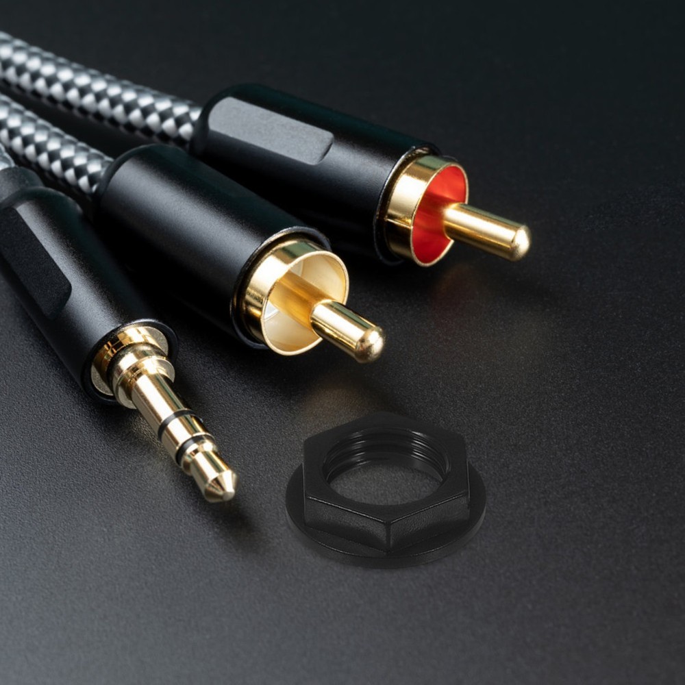 M6 Nylon Lock Nut Uk Socket Split Headphone Jack Hexagon Thin