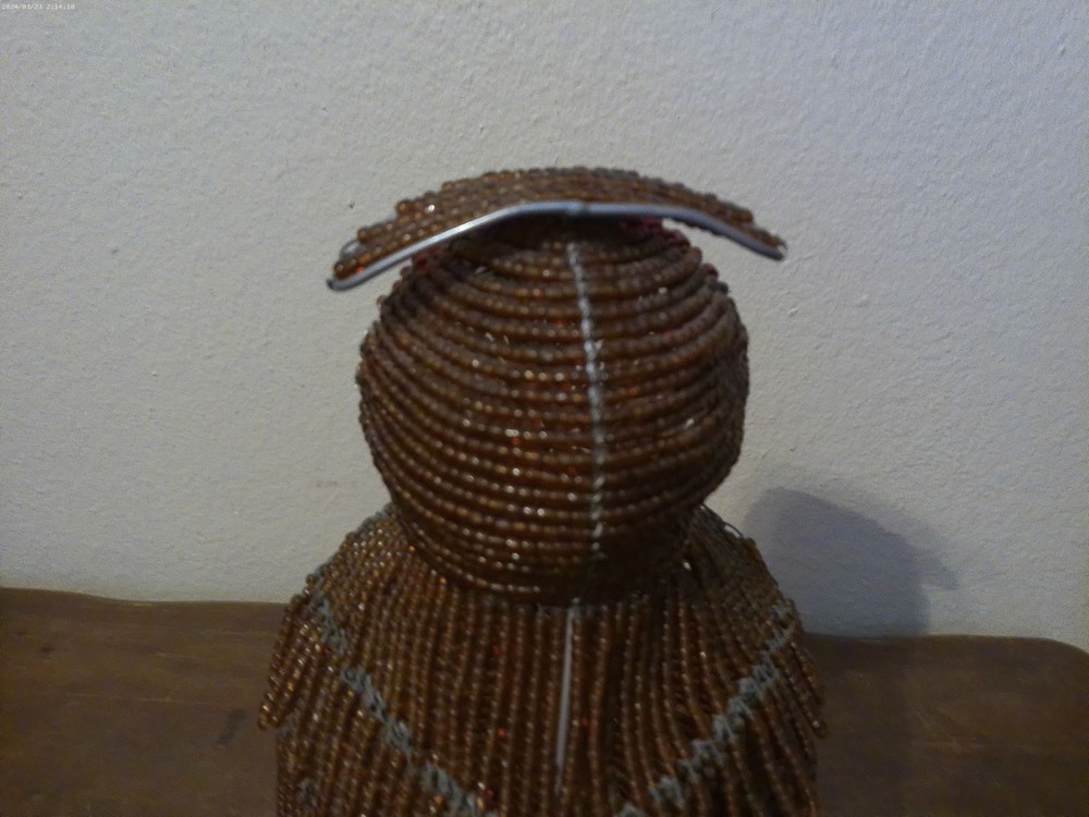 Large Beaded Owl Figure
