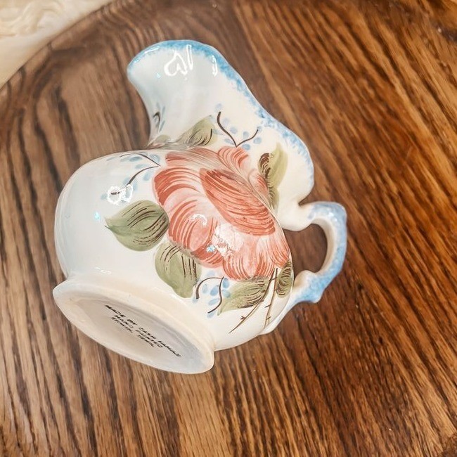 floral mini hand painted pitcher