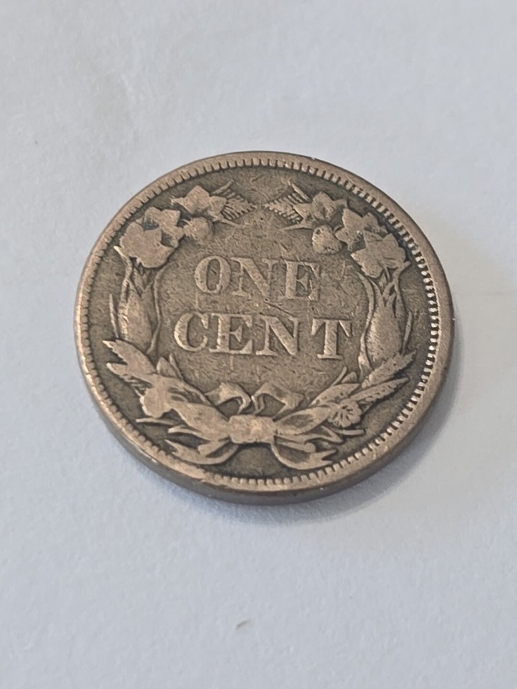 1858 Flying Eagle Penny Cent SL VG+ / VG Cleaned