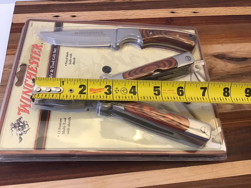 Winchester Knife Fixed Blade & Multi- Tool Combo Gift Set With Carry Cases NIB