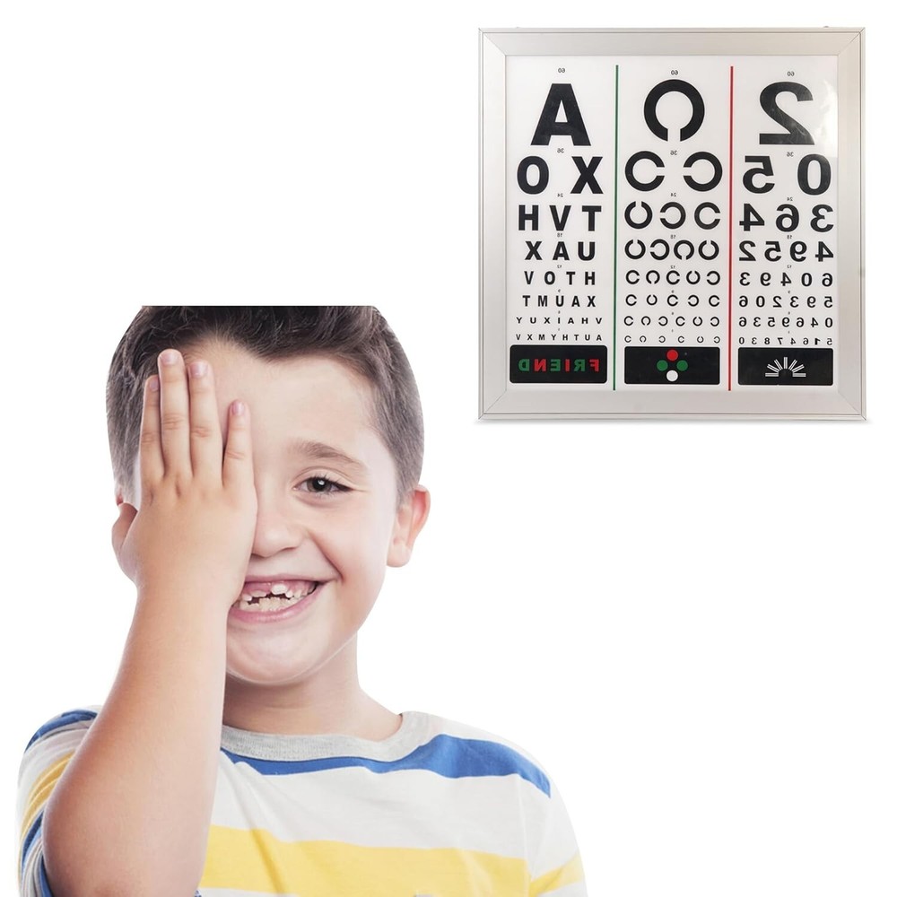 LED Vision Chart with 2 Languages, 3 m