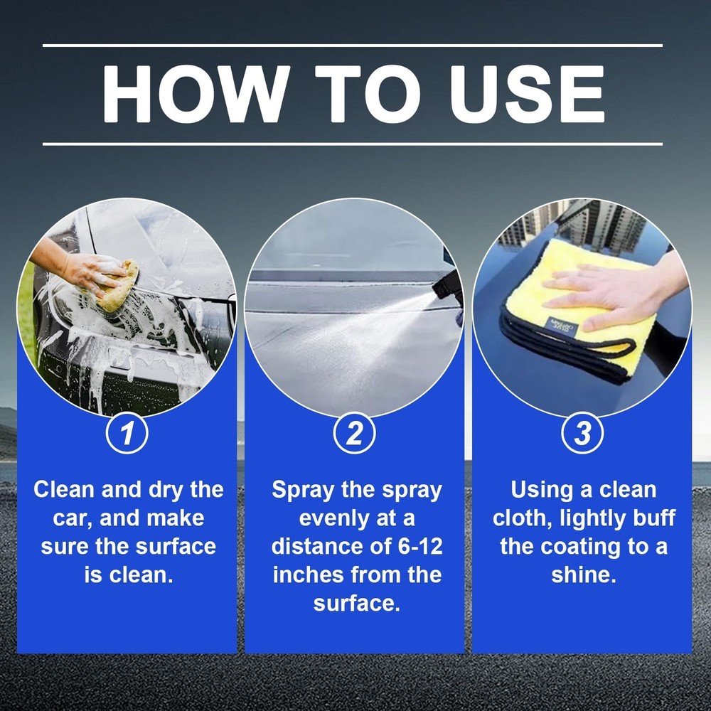 2PCS Car Coating Spray, Quick Effect Agent, Quick-Advanced Car...