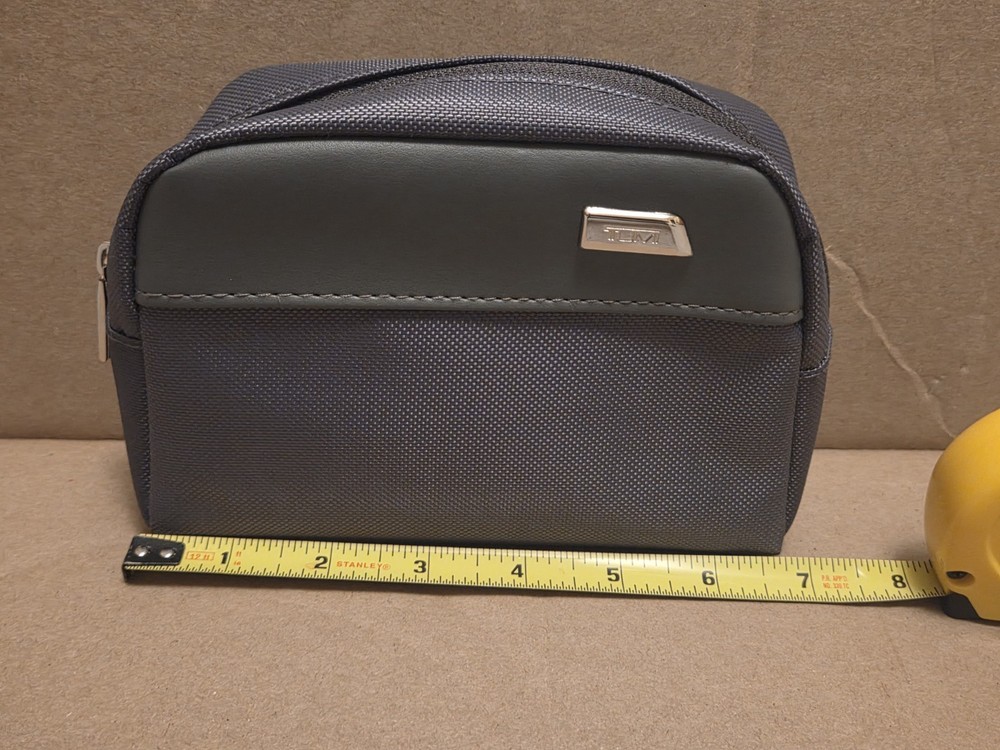TUMI for Delta Airlines Grey Amenity Kit Toiletry Bag First Class