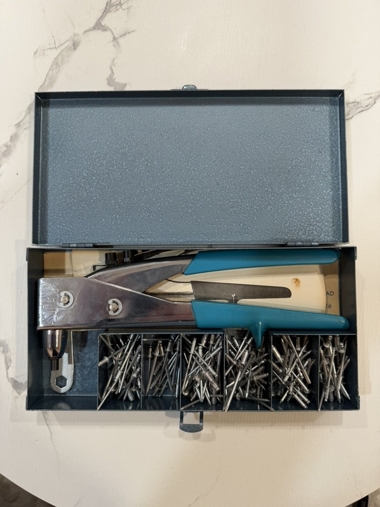 Vintage Star Blind Rivet Set w/ Case