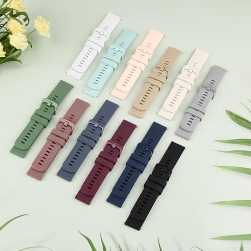 Vanjua Watch Bands Quick Release Replacement 22mm Black+NavyBlue+BlueGrey+Grey