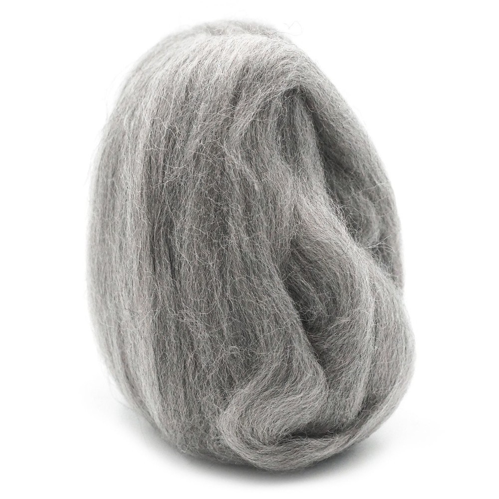 Natural Wool Roving .3oz Ash