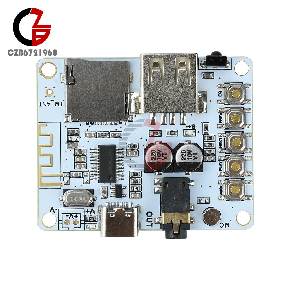 Audio Receiver Board Module Player Bluetooth 5.4 Lossless Decoder Module Type-C