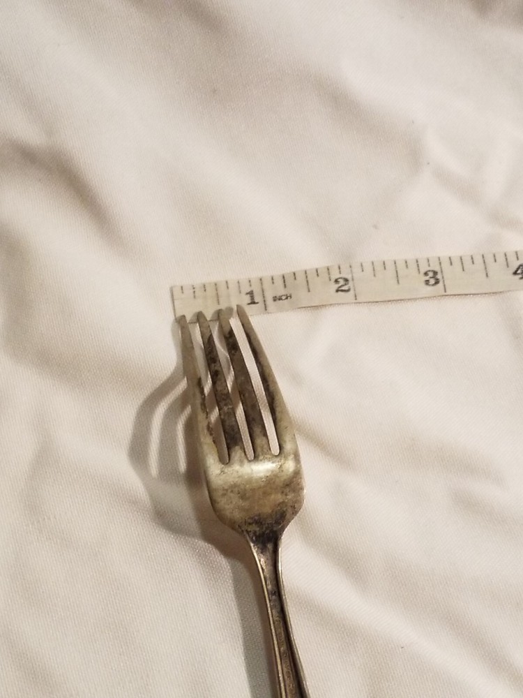 Regal Silver Co. Vintage Silver Dinner/ Table Fork 7.5" Tarnished Antique Fork