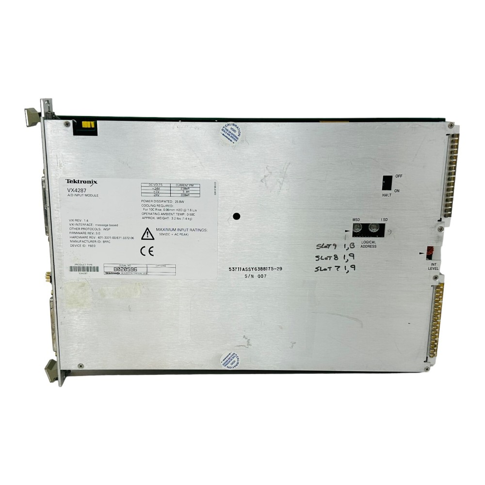 TEKTRONIX VX4287 A/D INPUT MODULE S/N B020596