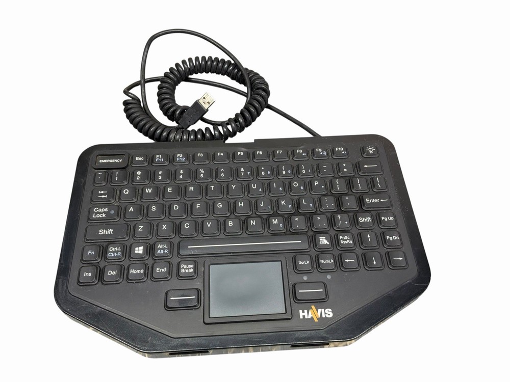 Havis KB-108 USB Rugged Keyboard with Integrated Touch Pad