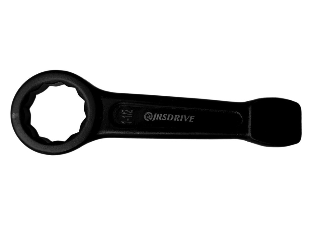 JRSDRIVE Striking Wrench 2-1/2 inch 12-Point Flat Strike Slogging Ring Spanner