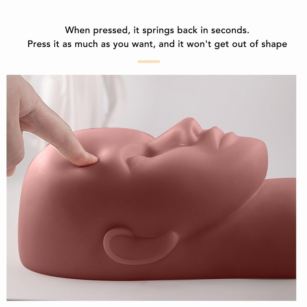 Eyelash Practice Training Head Portable Mannequin Flat Makeup Massage Doll