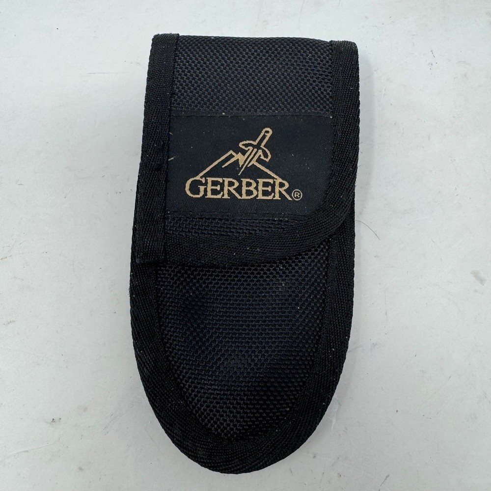 Gerber Black Nylon Folding Knife Multitool Sheath Belt Pouch Case Hook Loop