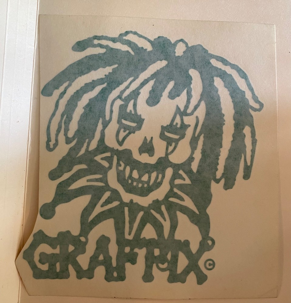 GRAFFIX Rasta Jester decal 6.5" Green