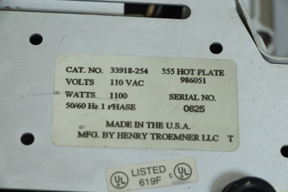 VWR Hotplate 355 Model 986051