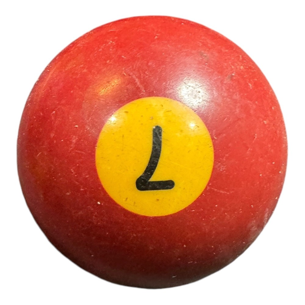 VTG BAKELITE Billiard Pool Ball - Solid Maroon #7 - 2 1/4" Diameter