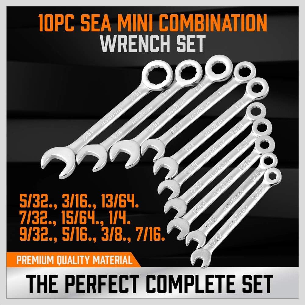 20-Piece Mini Set, Small Set, Metric and SAE Mini Combination Sets