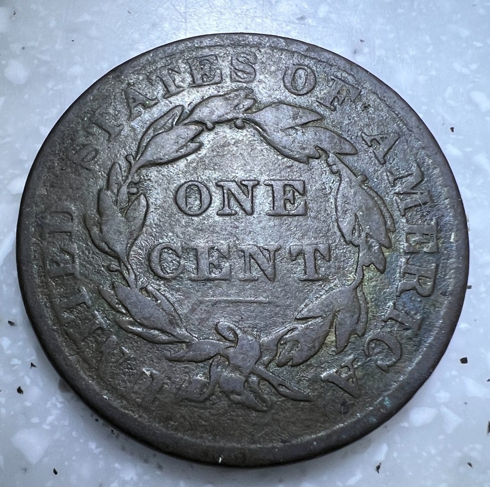1837 1c Coronet Large Cent - AG - Scratches