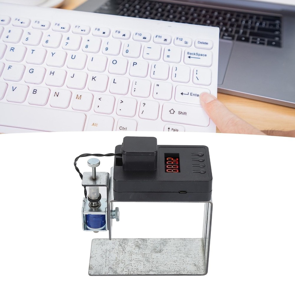 Computer Keyboard Clicker, Adjustable Physical Clicker Auto Random Click, Mou...