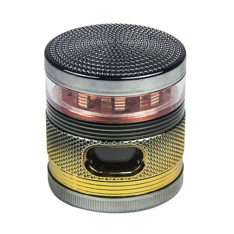 2.5" Shiny Herb spice Grinder 4 Layer with window Sharp Teeth & Storage Chamber