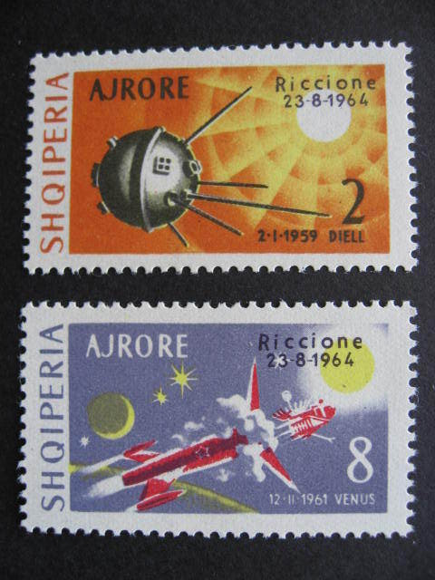 Albania Sc C73-4 MNH Space overprinted issue! PLZ read description