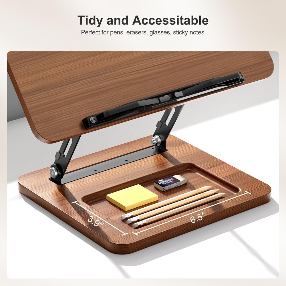 Foldable Book Holder for Cookbooks & Tablets with Touch-Sensitive Light Office