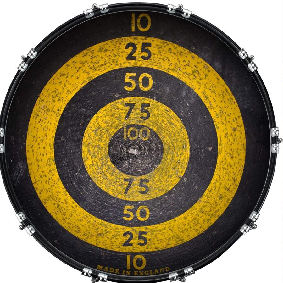 20" Custom Bass Kick Drum Front Head Graphic Graphical Target 1