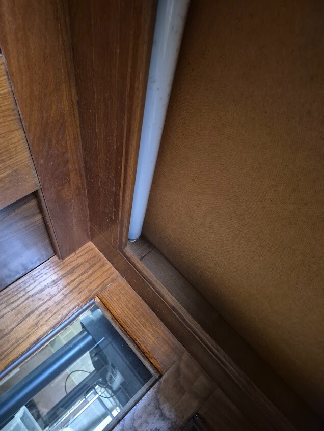 Antique Solid Oak with Leaded Glass Panel Hotel Phonebooth